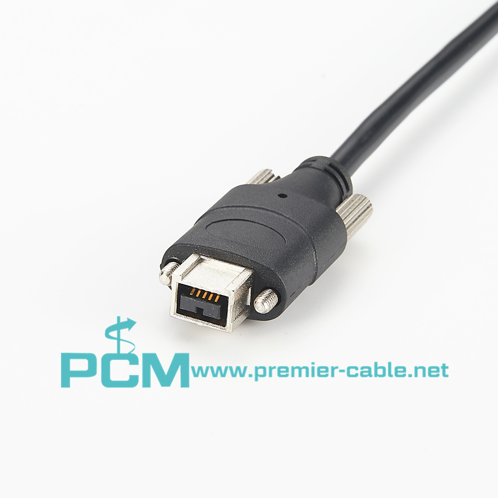 9 PIN FireWire 800 Cable IEEE 1394 with Thumb Screw 
